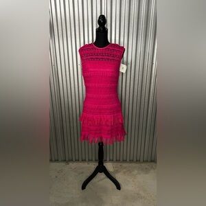 Women’s NWT Sho Tadashi Shoji Pink Sleeveless Midi Dress Designer Size Medium